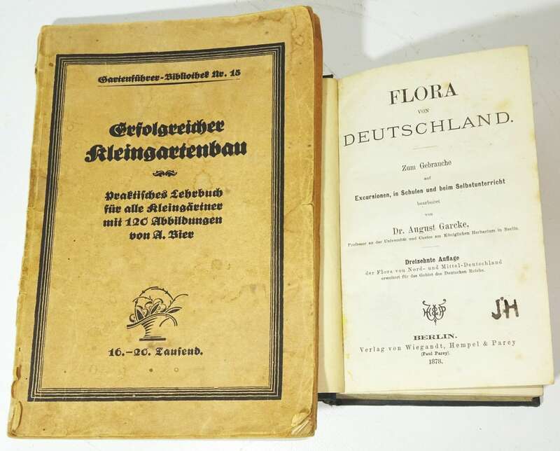 Garten Blumen Pflanzen Düngung Obstbau alte Bücher