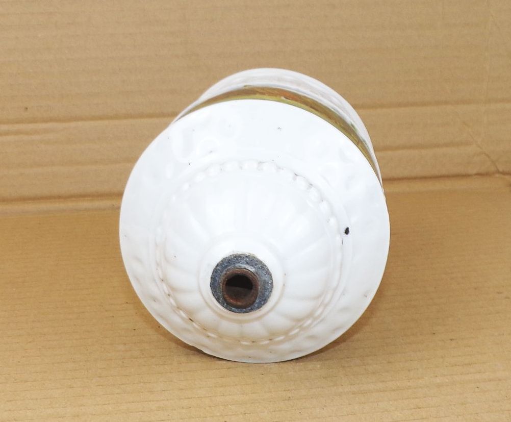 Altes Lampen Zugpendel Porzellan Landhaus Motiv Umlenkrolle um 1910