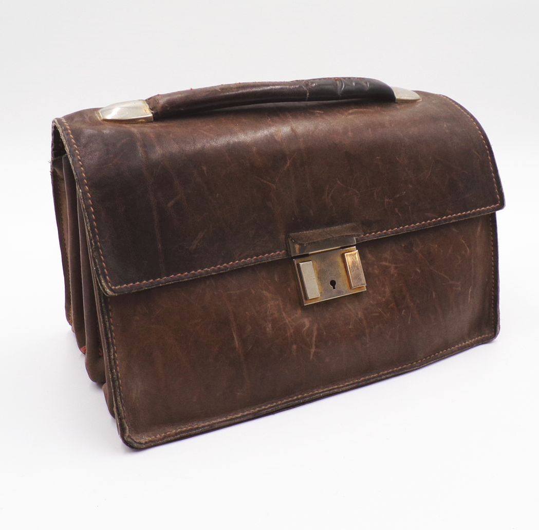 Alte Ledertasche Tragetasche Requisit true Vintage Alte Ledertasche Tragetasche Requisit true Vintage