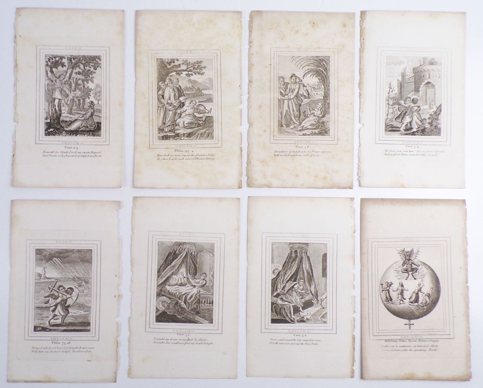 Konvolut Stiche Religion 1824 aus Emblems Divine and Moral