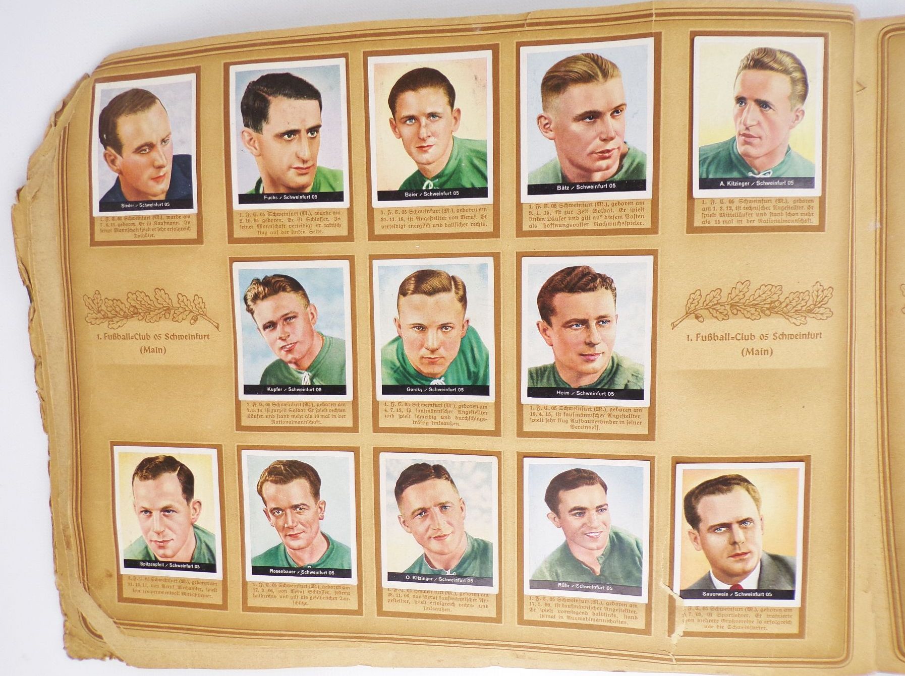 Hinein Fußball Sammelbilderalbum Cigarettenfabrik Müller Dresden um 1930 Hinein Fußball Sammelbilderalbum Cigarettenfabrik Müller Dresden um 1930