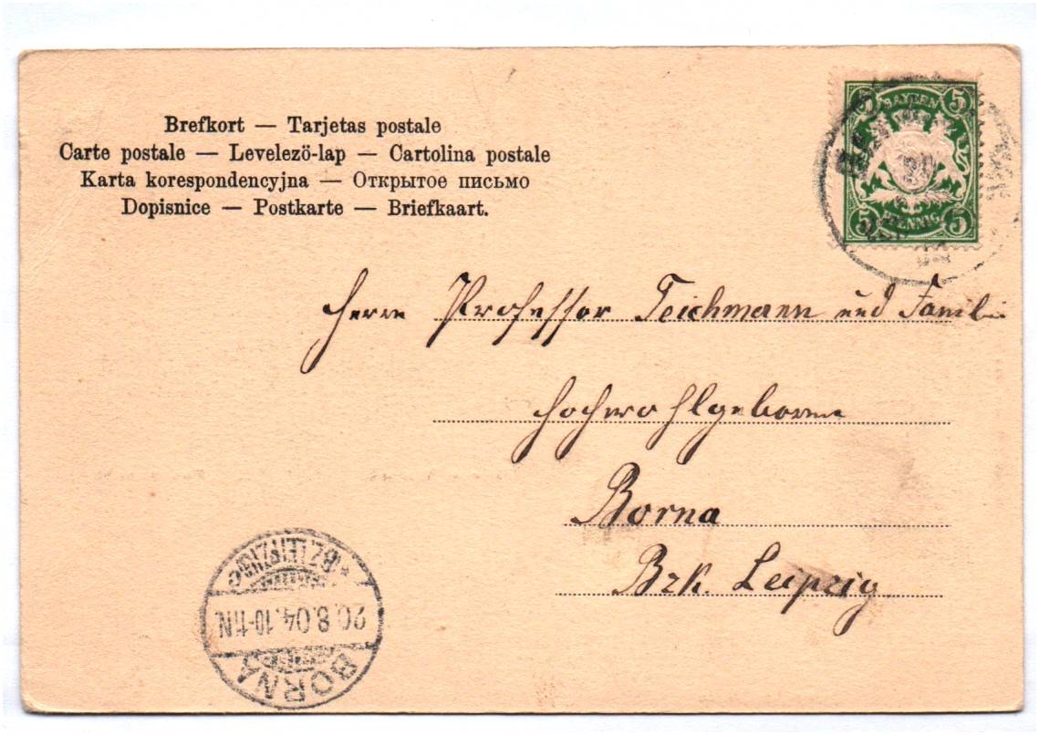 Litho Ak Gruss aus dem Fichtelgebirge Kurort Berneck Ruine Amt Stein 1904 Bayern