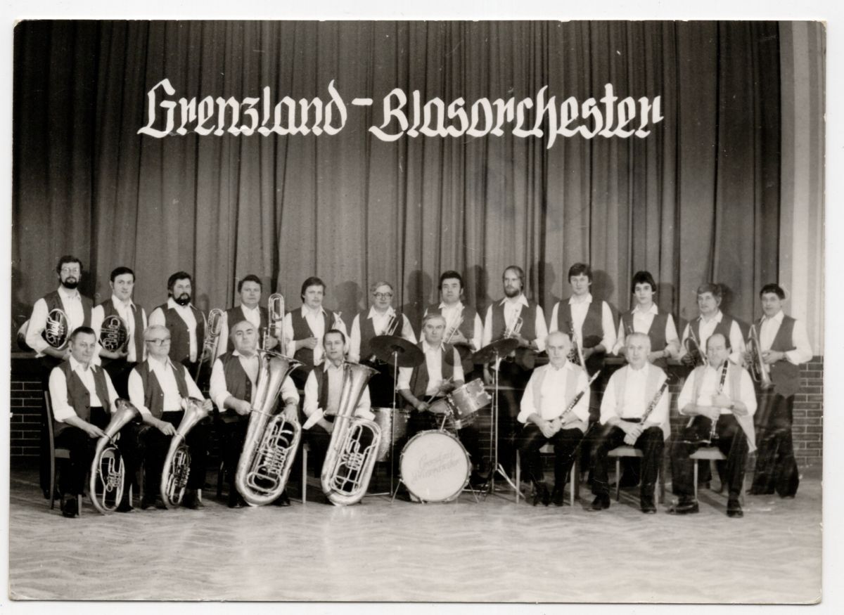 Autogramm Karte Grenzland Blasorchester DDR Oberlausitz 