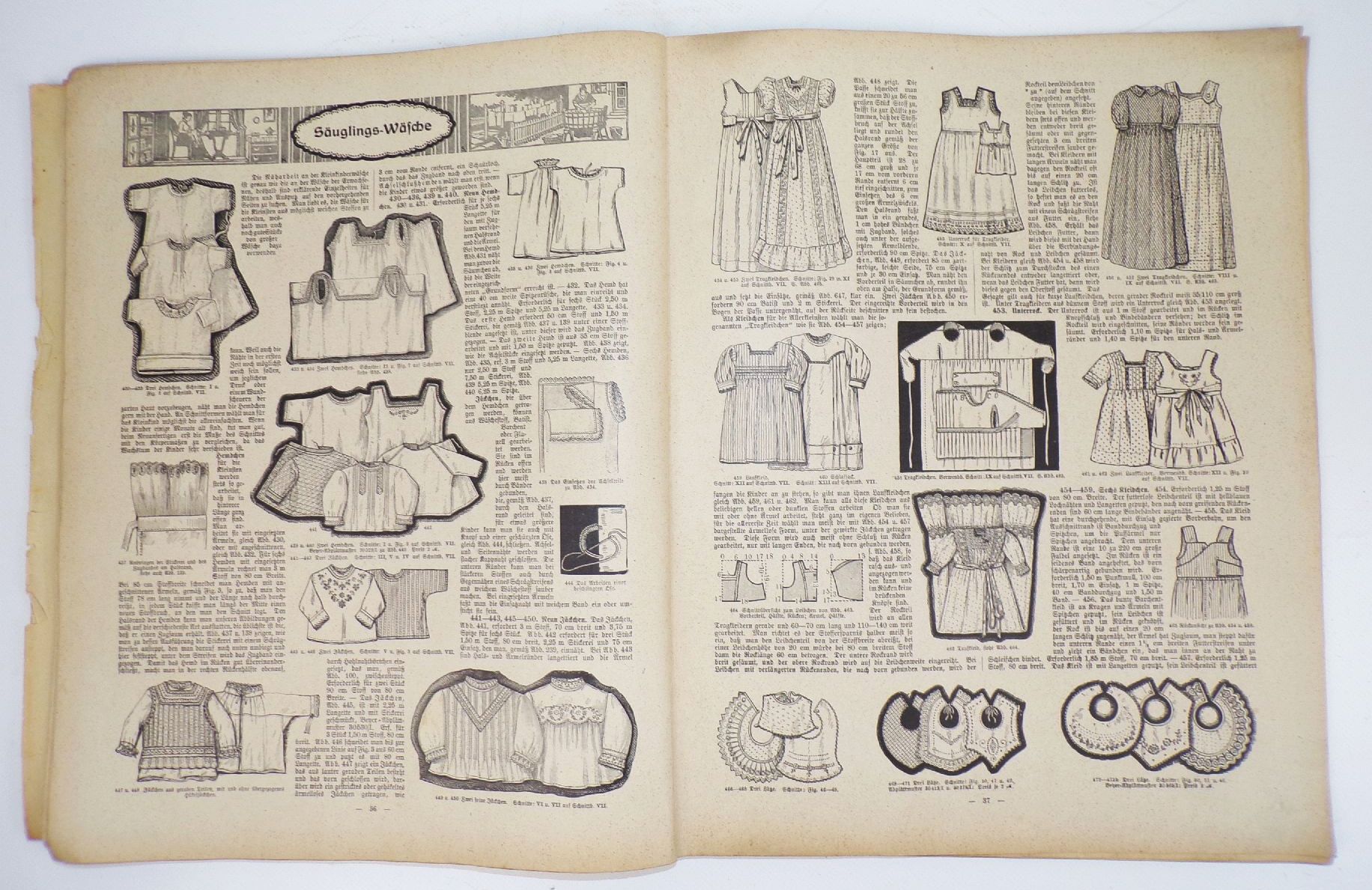 Beyers großes Lehrbuch der Wäsche 1921 Handarbeit Schnittmuster 