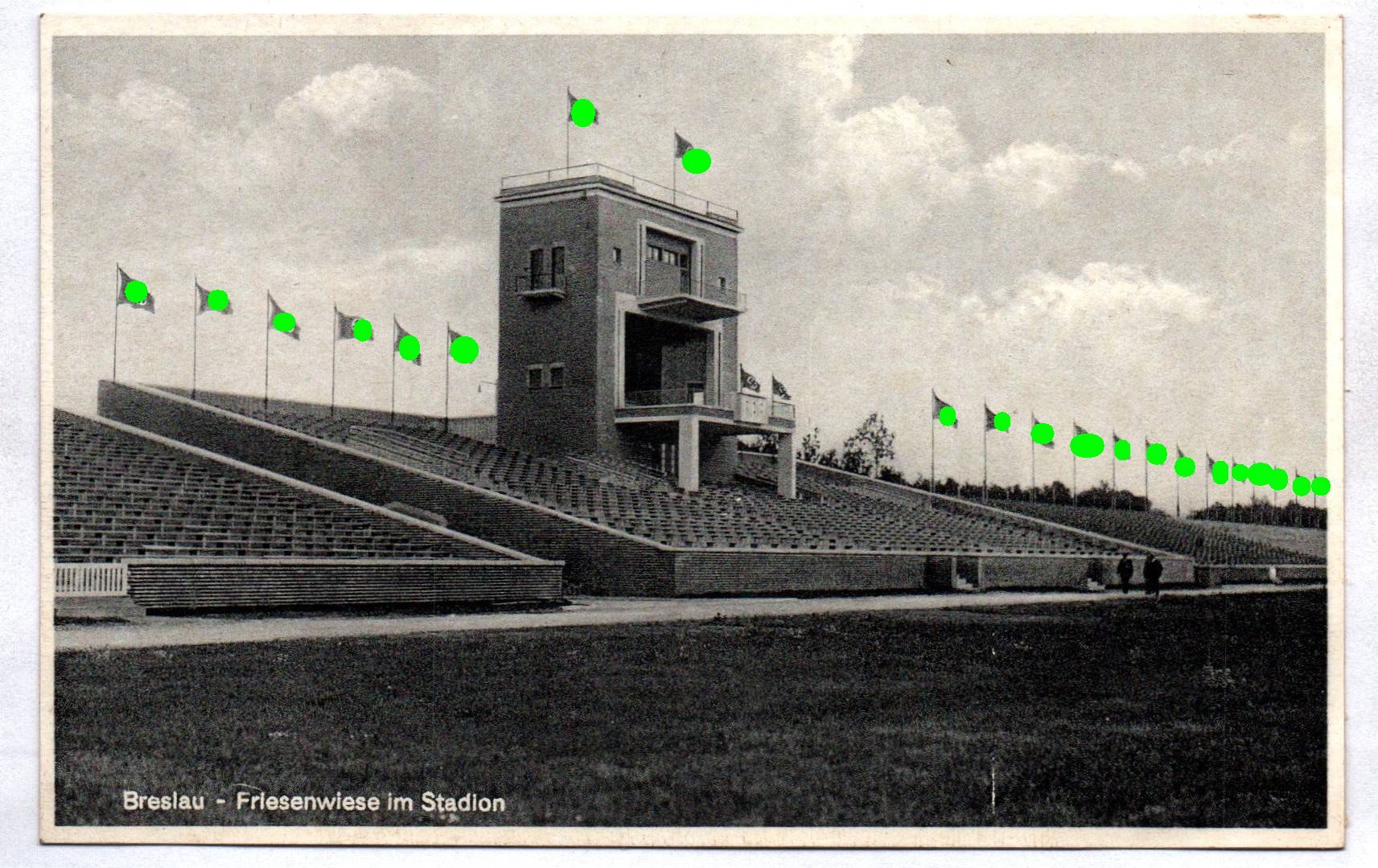 Ak Breslau Friesenwiese im Stadion 1937 Schlesien 