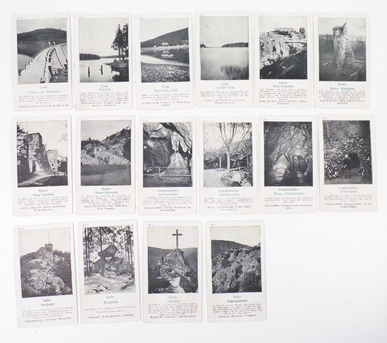 Durch den Harz Ein Quartettspiel Jos Scholz Mainz um 1930 altes Kartenspiel