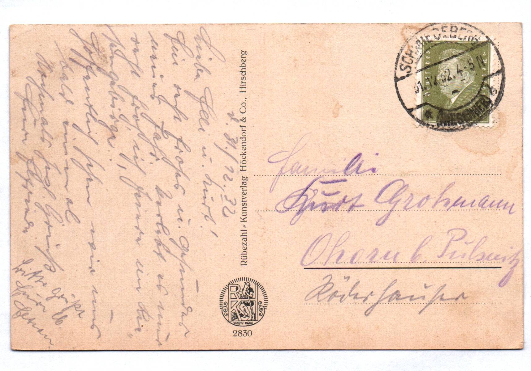 Ak Riesengebirge Krummhübel mit Pfaffenberg 1932