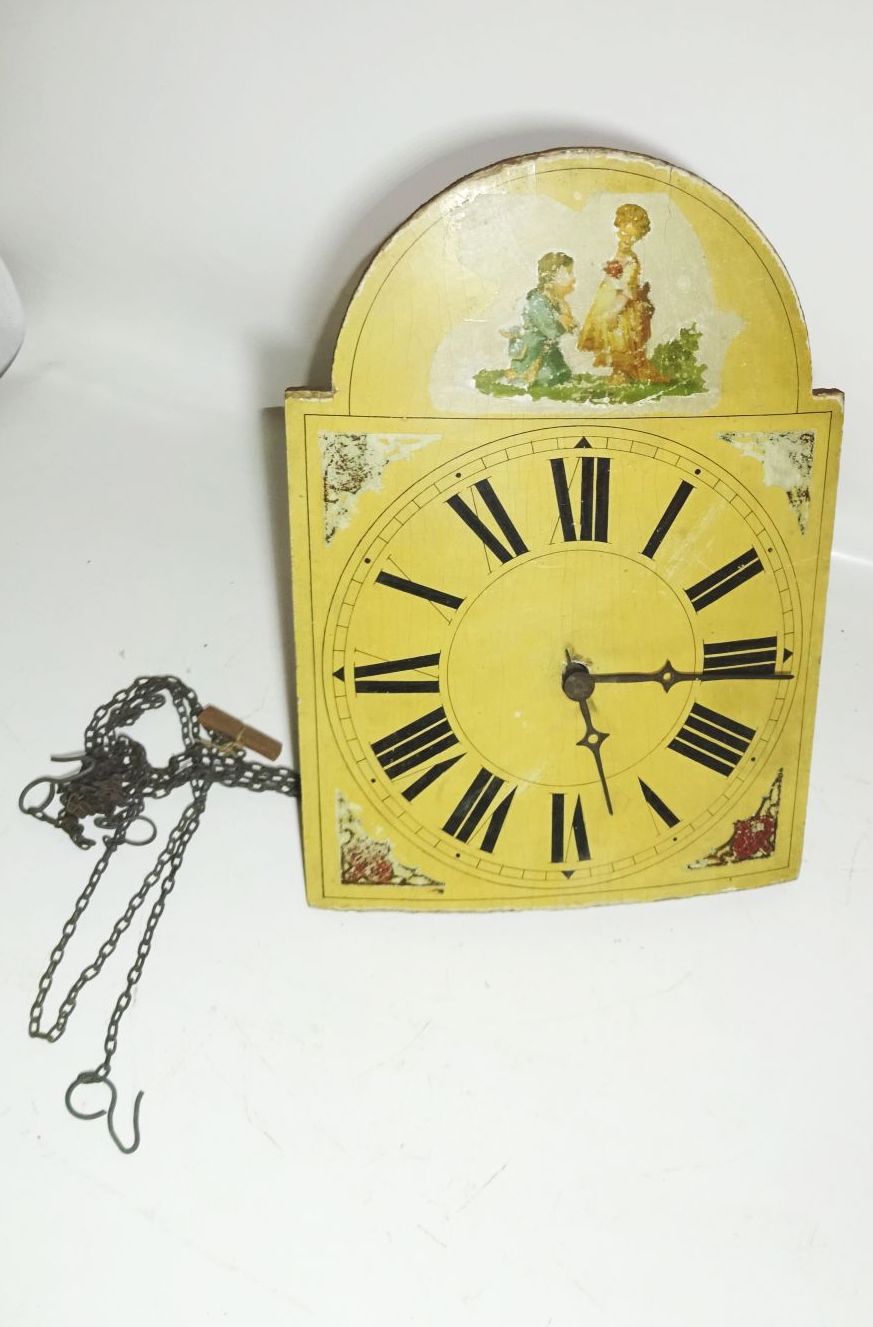 Schilderuhr um 1900 Wanduhr Deko zum herrichten