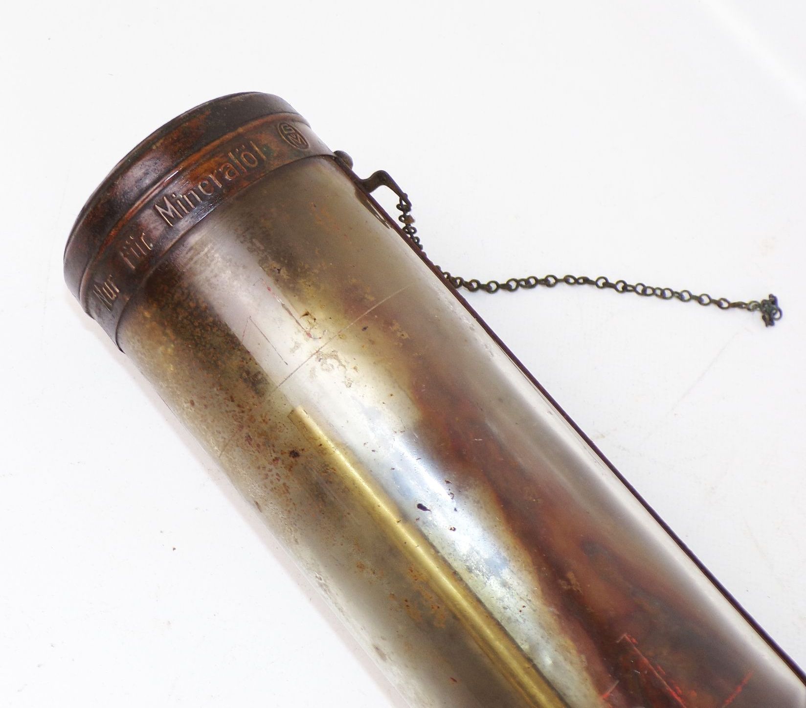 Alter Petroleum Abfüller Spender Mineralöl Tankstelle Zapfanlage vor 1945