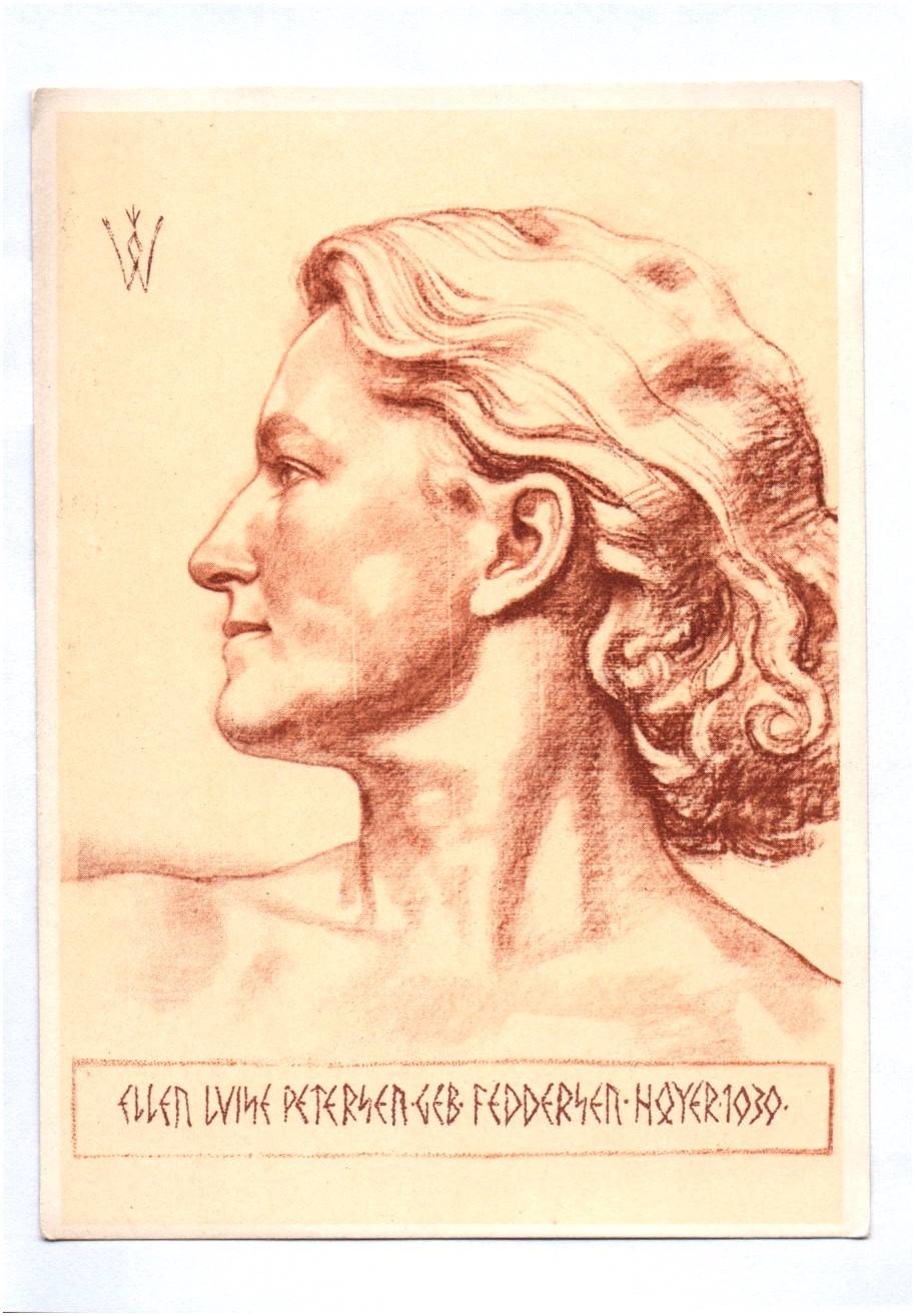 Willrich Ak Deutsche Frau in Nordschleswig 3 Reich Propaganda Karte