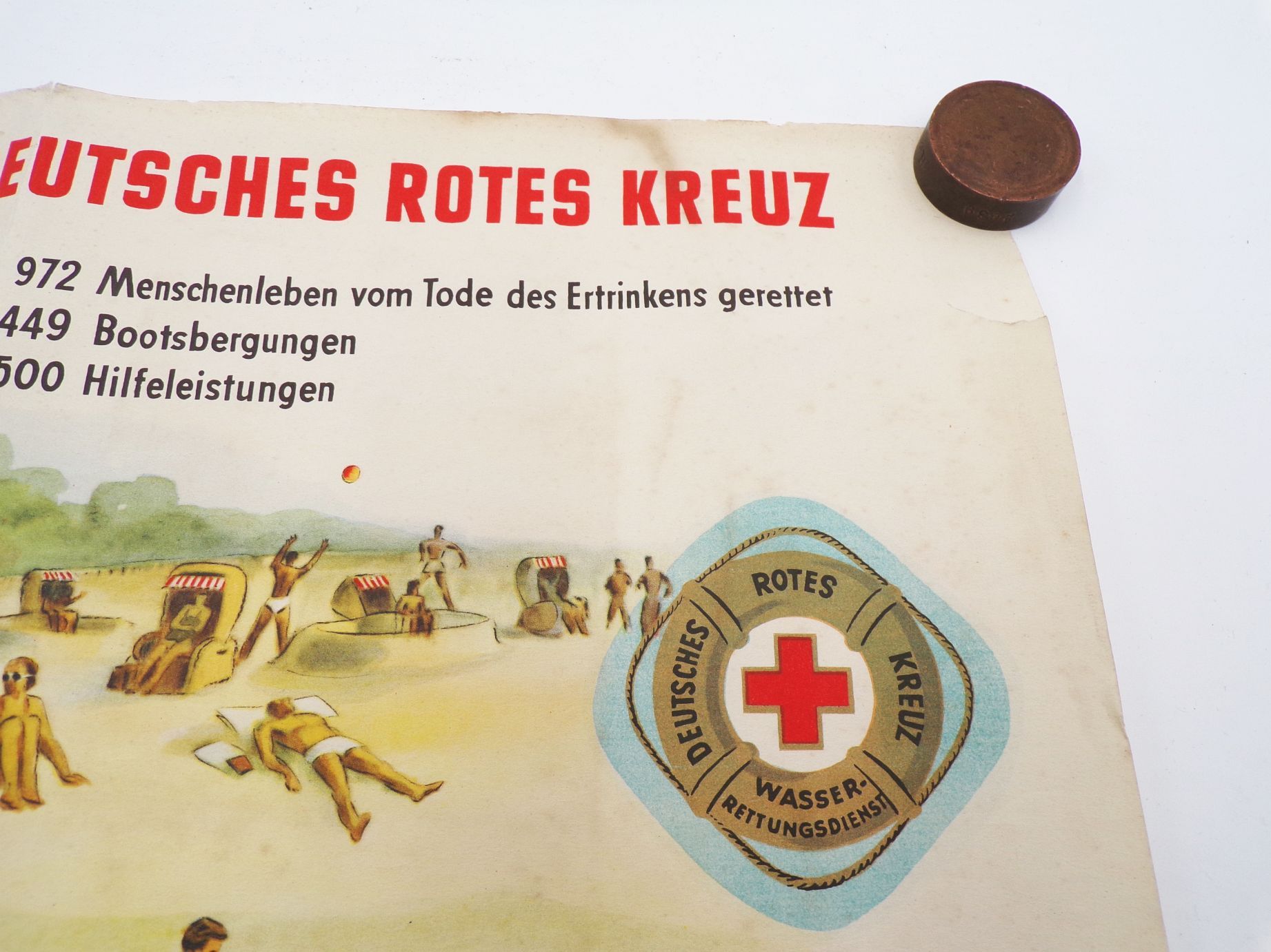 Altes Plakat 3 Jahres Deutsches Rotes Kreuz 1955 DDR Dewag Werbung DRK Altes Plakat 3 Jahres Deutsches Rotes Kreuz 1955 DDR Dewag Werbung DRK