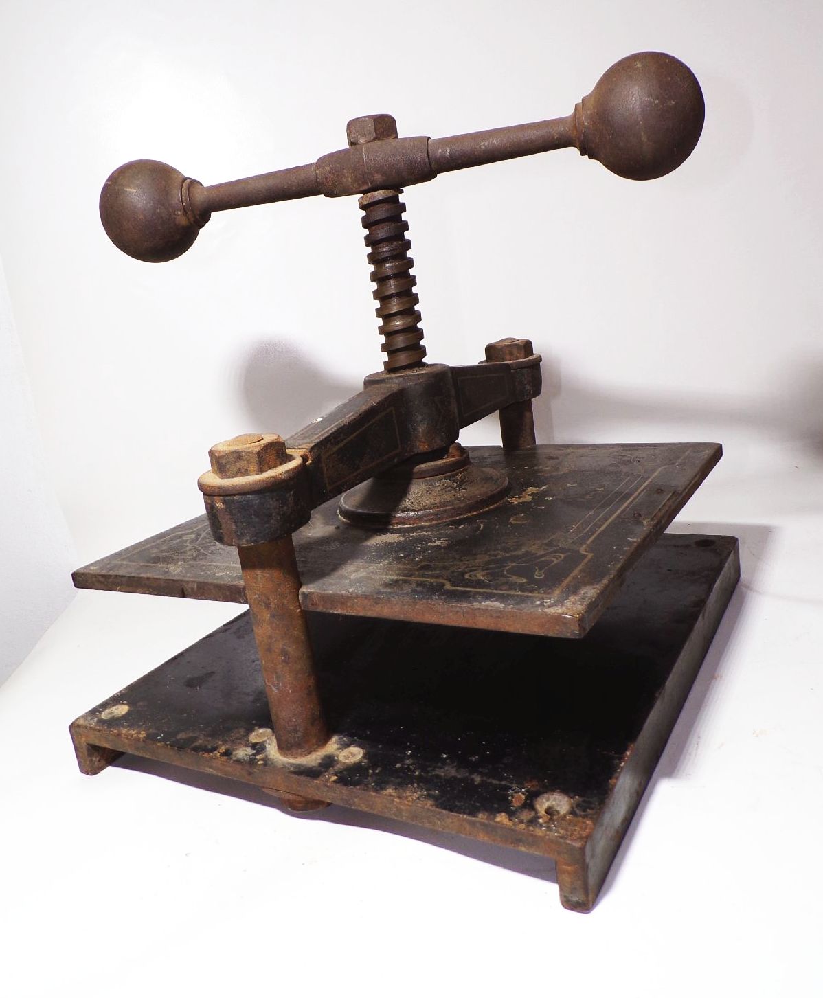 Alte Buchpresse Spindelpresse Buchdruckpresse