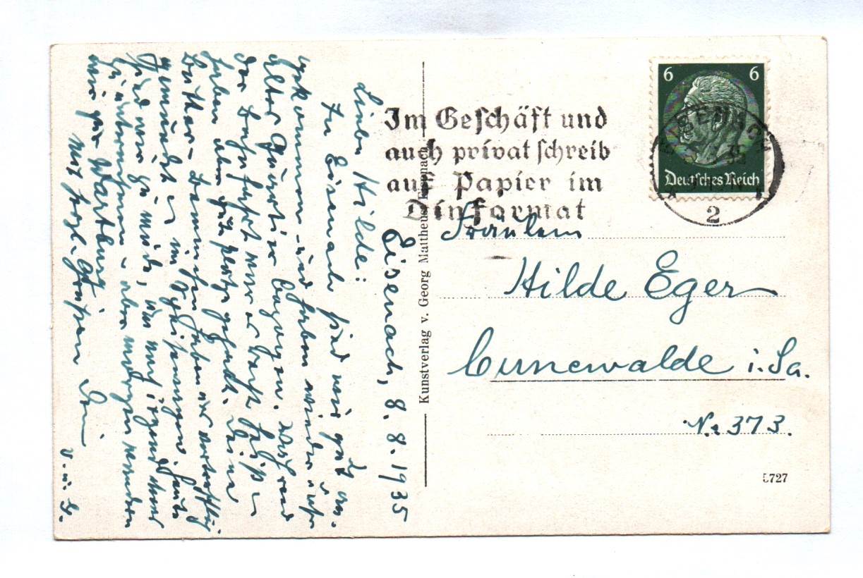 Ak Eisenach Wartburg Ost mit Gasthof 1935 Ak Eisenach Wartburg Ost mit Gasthof 1935