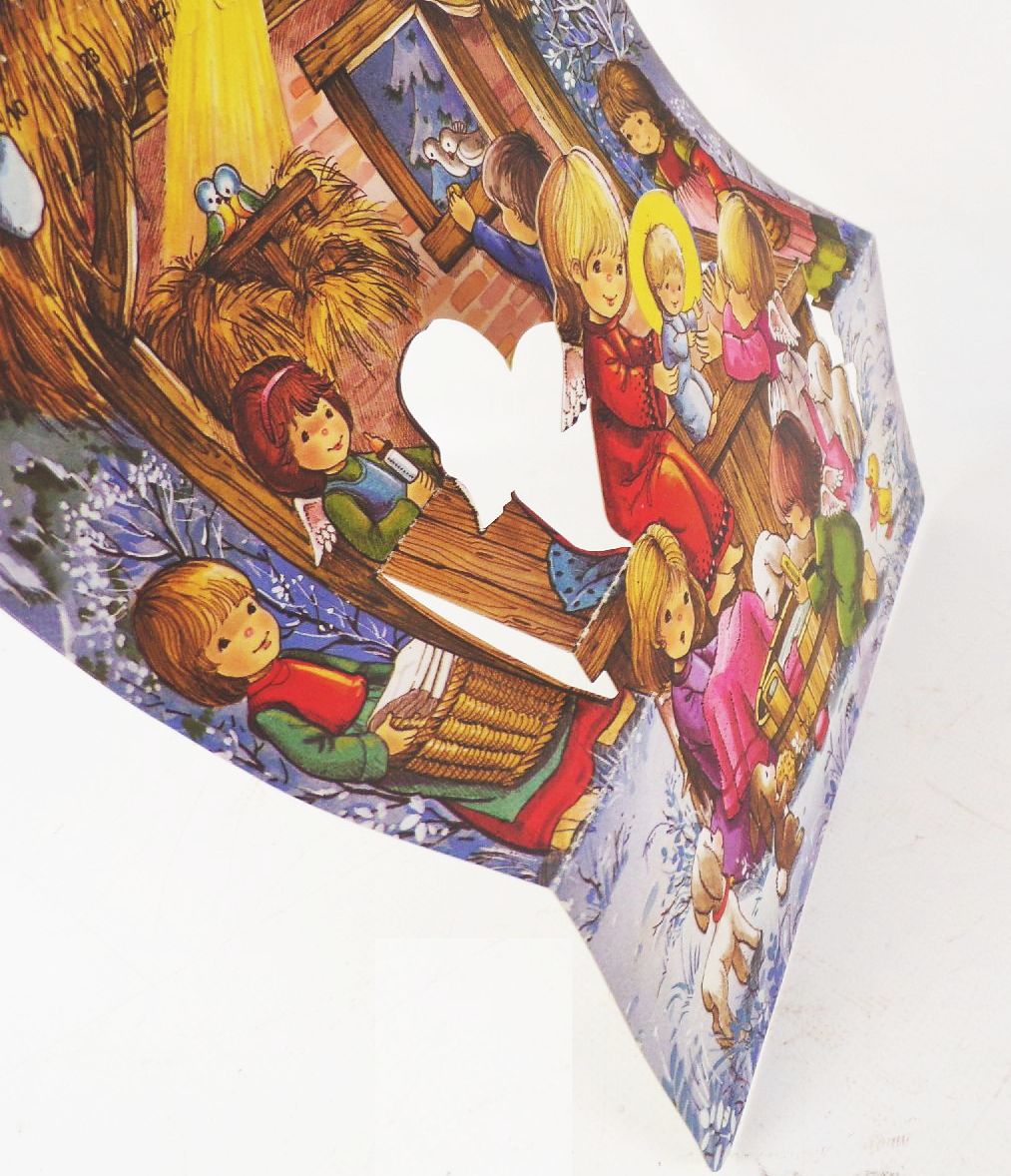 Alter Adventskalender Krippe Made in Denmark 
