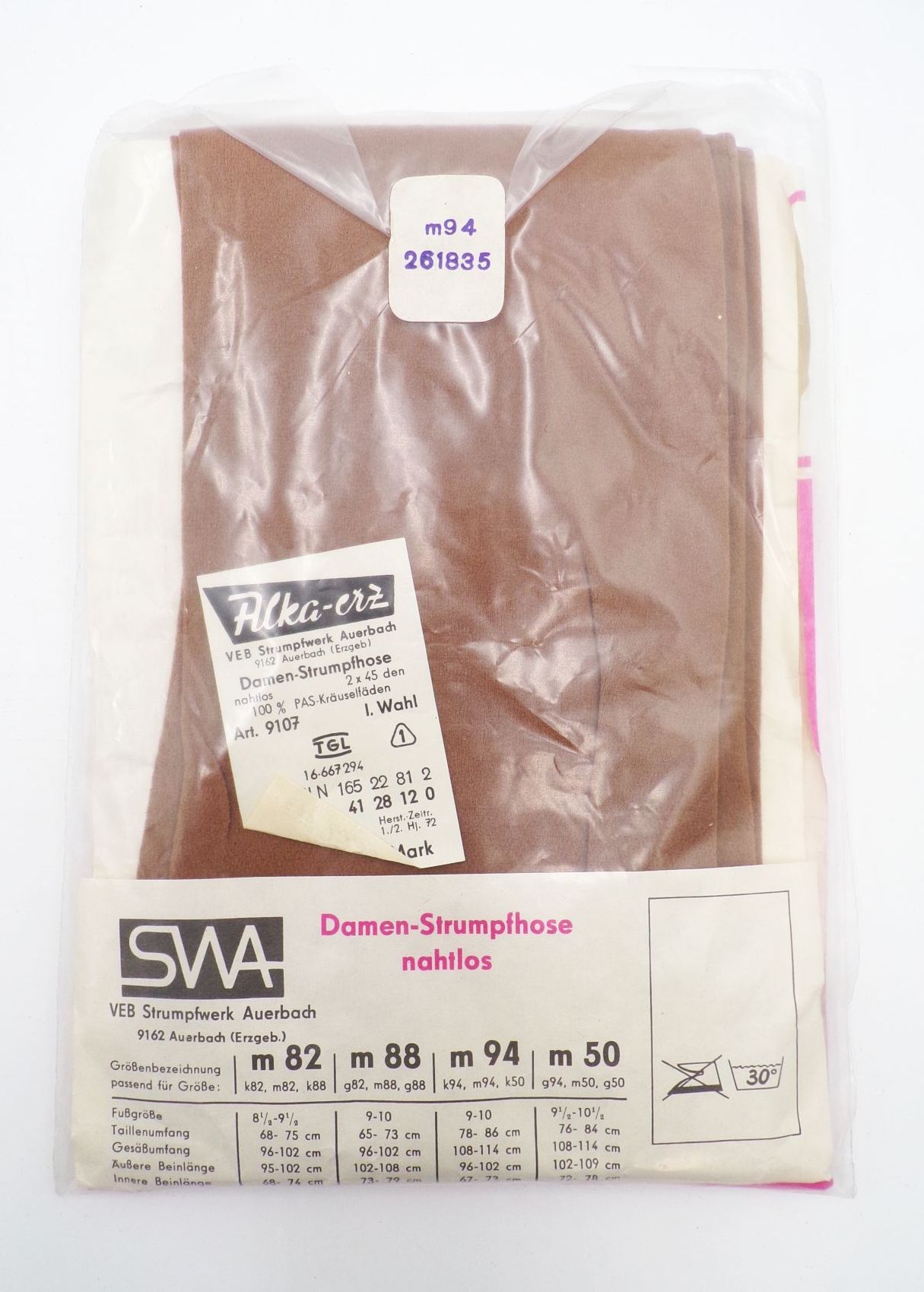 SWA Damenstrumpfhose DDR M94 nahtlos Fein Strumpfhose NOS OVP