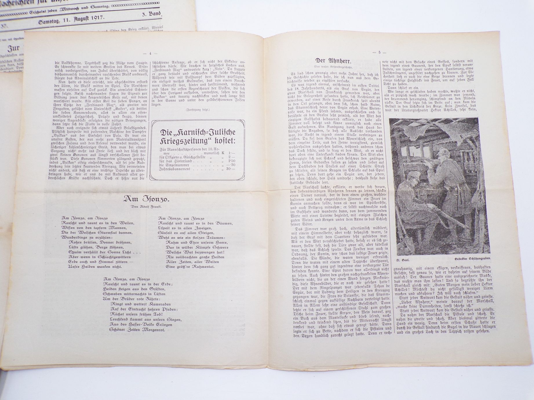 Kriegszeitung der kuk 10 Armee 1918 Konvolut 1 Weltkrieg Zeitung