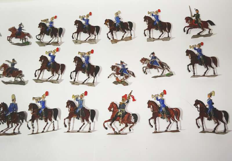 Alte Zinnfiguren Trompeter Korp Königshusaren Regiment Nr 18 Zinnsoldaten