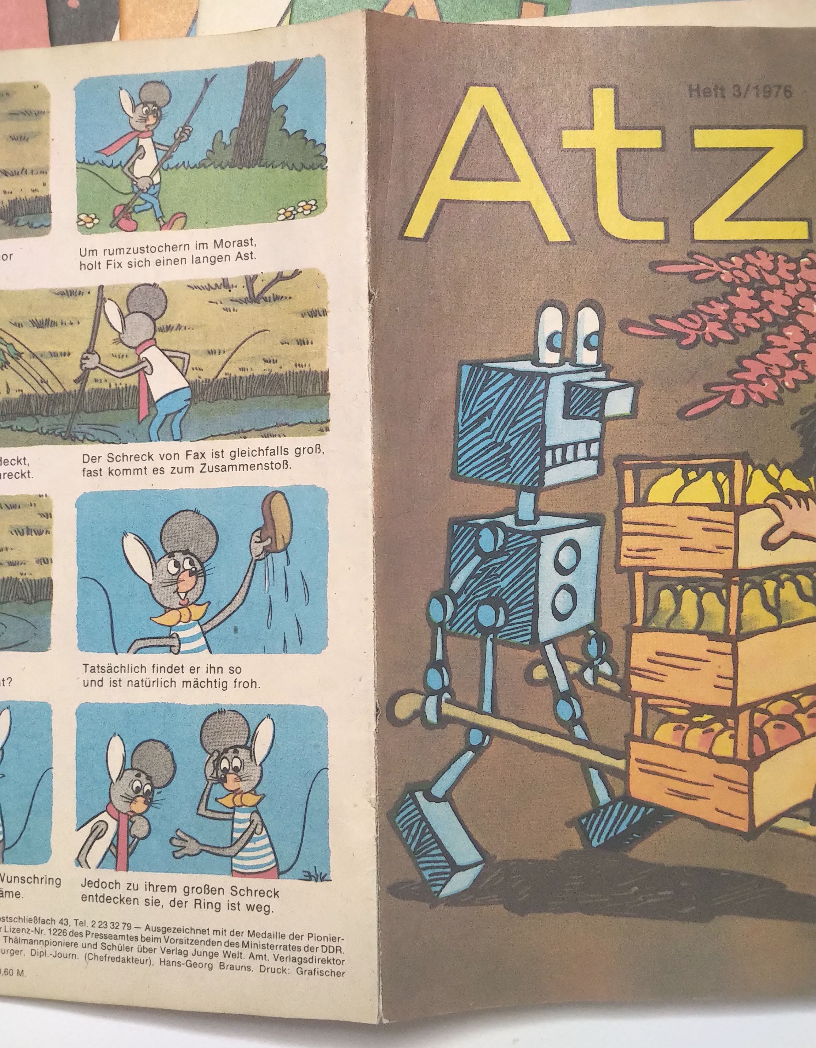 Original Atze DDR Comic 12 Hefte Jahrgang 1976