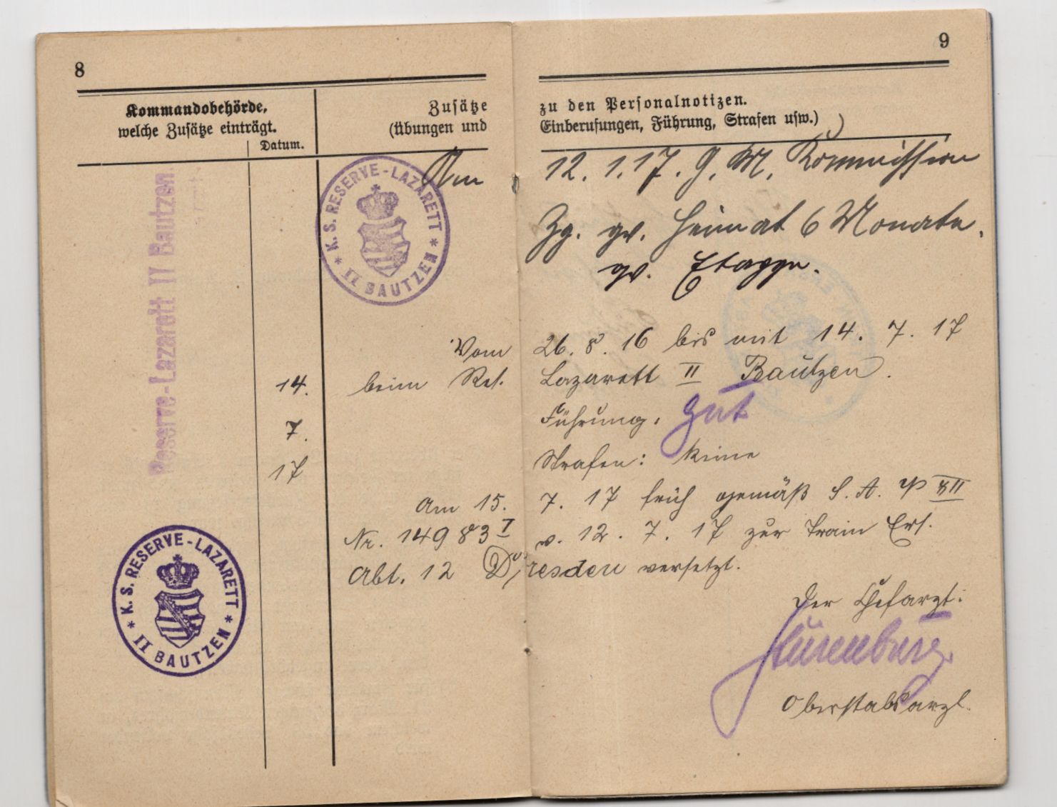 Militärpass 1 Weltkrieg Kurland Beresina Militärpass 1 Weltkrieg Kurland Beresina