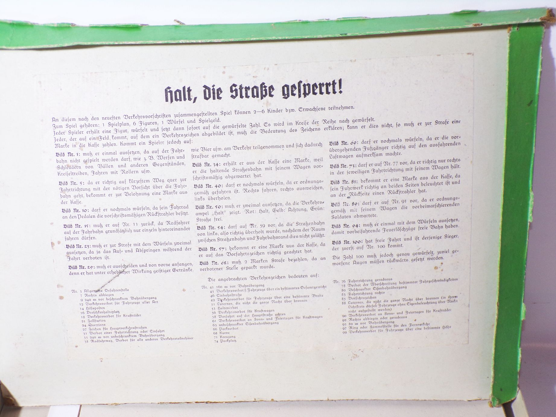 Halt die Strasse gesperrt FSN das neuzeitliche Verkehrsspiel 1930er 