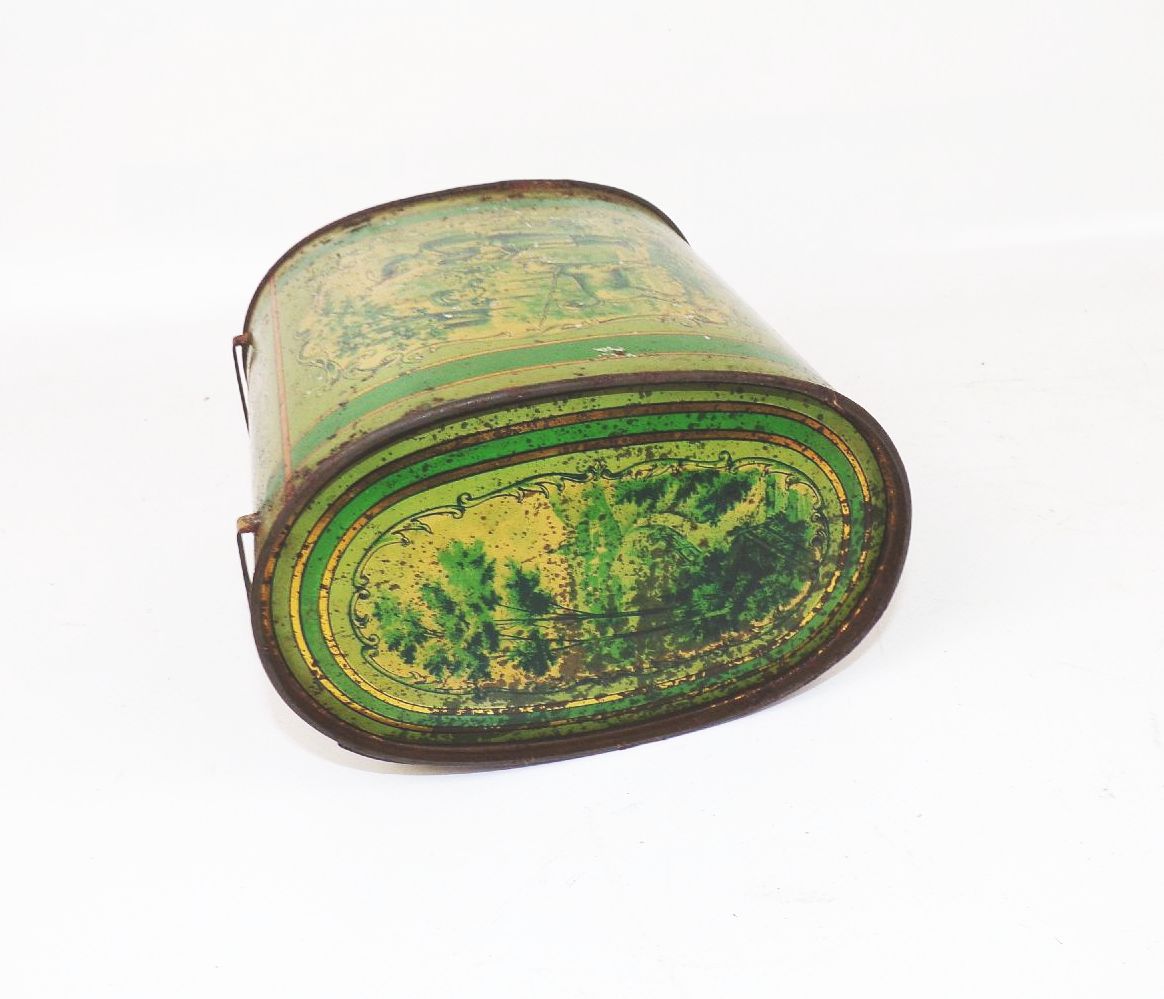 Alte Botanisiertrommel Blechdose lithografiert um 1900