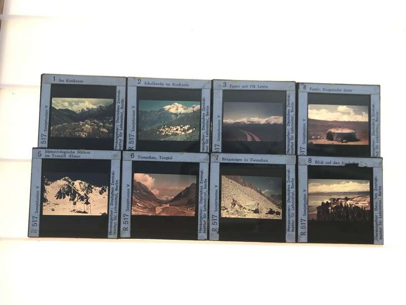 Dias alte Lehrmittel Sowjetunion Deutschland Glasdias