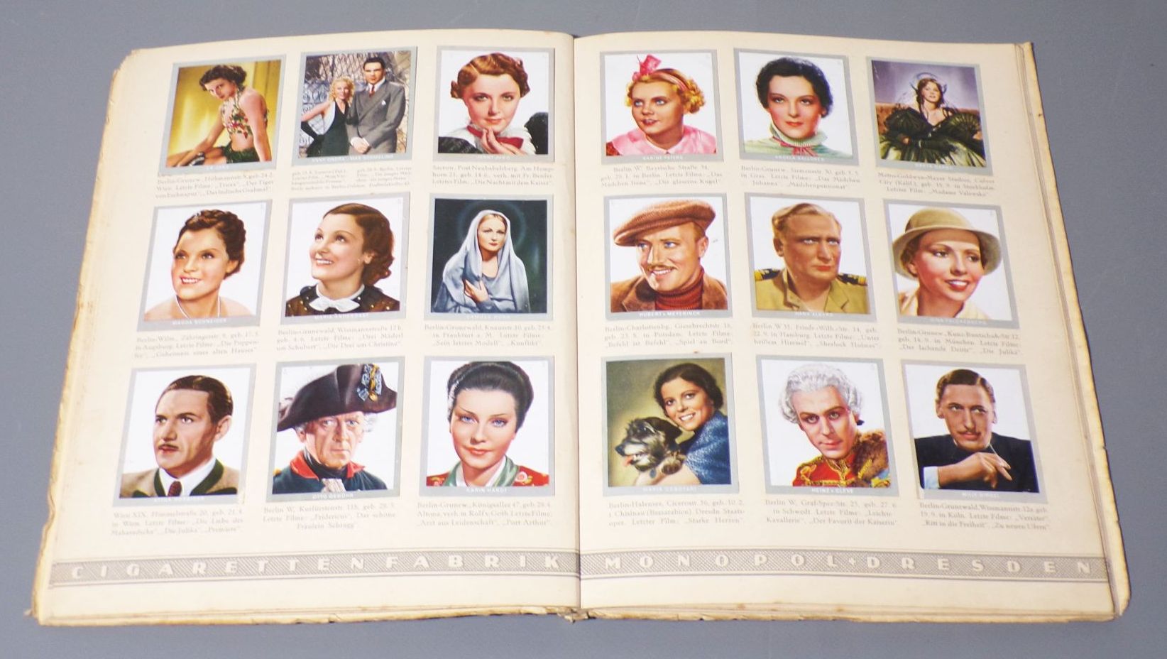 Altes Sammelbilderalbum Künstler im Film 1930er Monopol Dresden