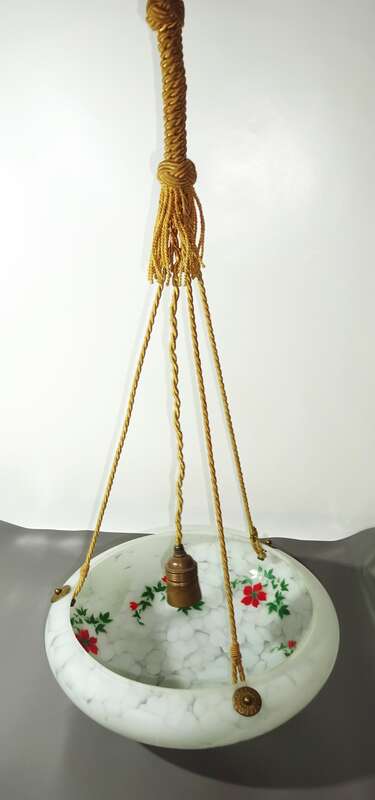 Schalenlampe Deckenlampe Marmor Optik 1920er 1930er Vintage Lampe Leuchte Wohnzimmer