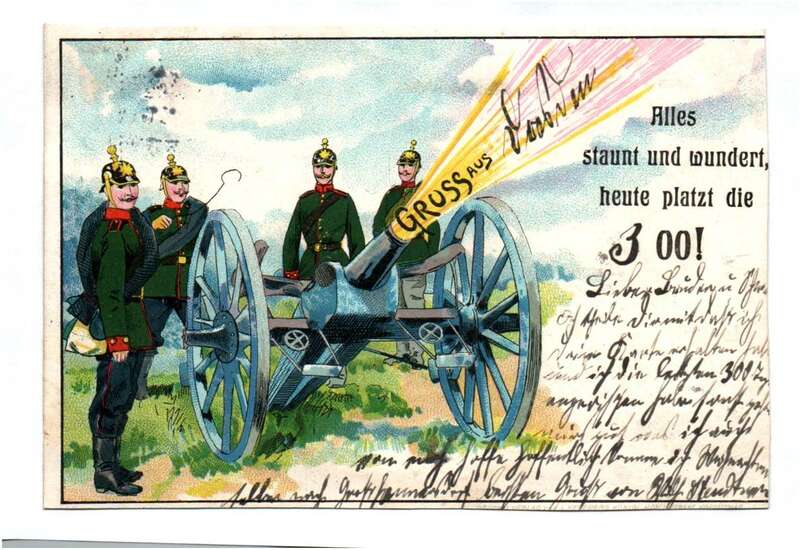 Litho Ak Gruß aus Dresden 1906 FAR Kanone