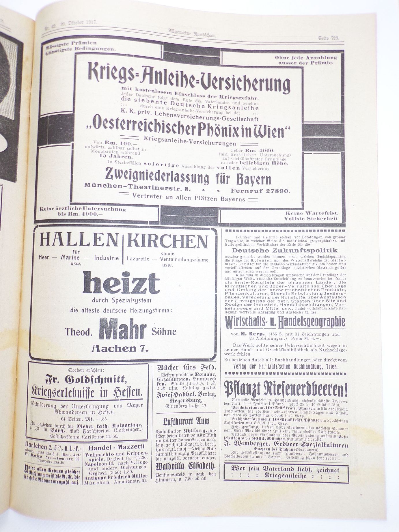 Allgemeine Rundschau Politik und Kultur 1917 ganzer Jahrgang Wochenschrift Allgemeine Rundschau Politik und Kultur 1917 ganzer Jahrgang Wochenschrift