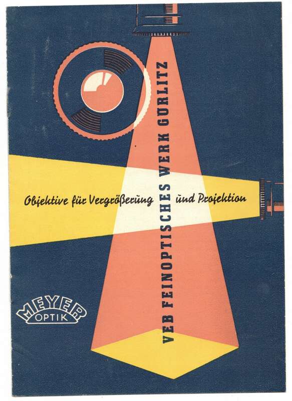Prospekt Meyer Optik Görlitz Objektive für Vergrösserung 1960er 