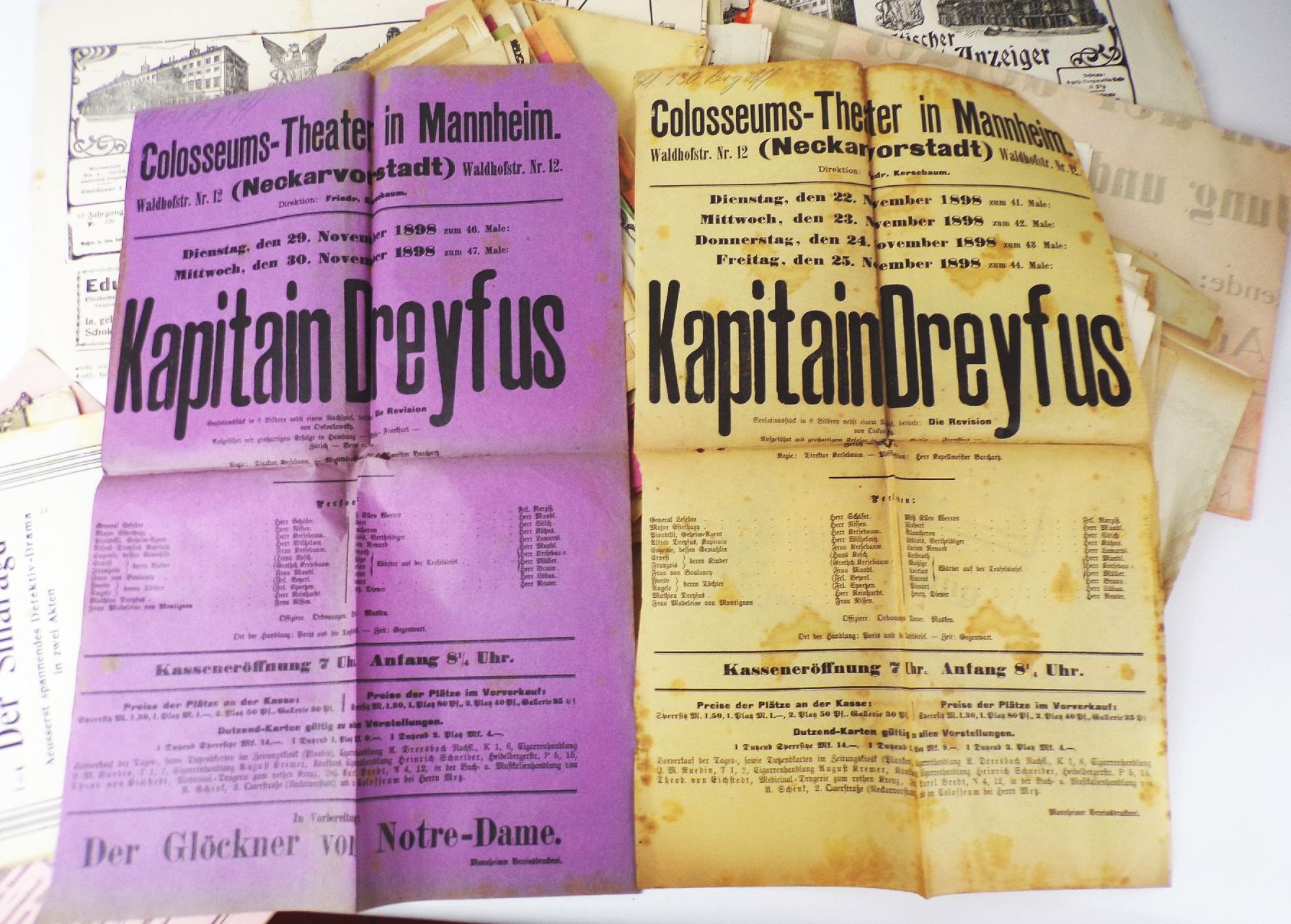Konvolut Mannheim Theater Programme Plakate Aushänge um 1910 Konvolut Mannheim Theater Programme Plakate Aushänge um 1910