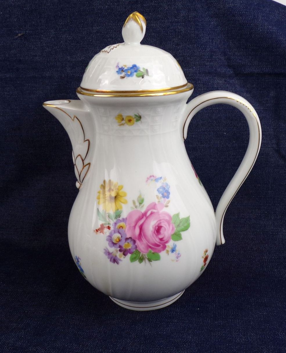 Kaffeeservice Hutschenreuther Dresden Blumen Dekor Altes Porzellan 