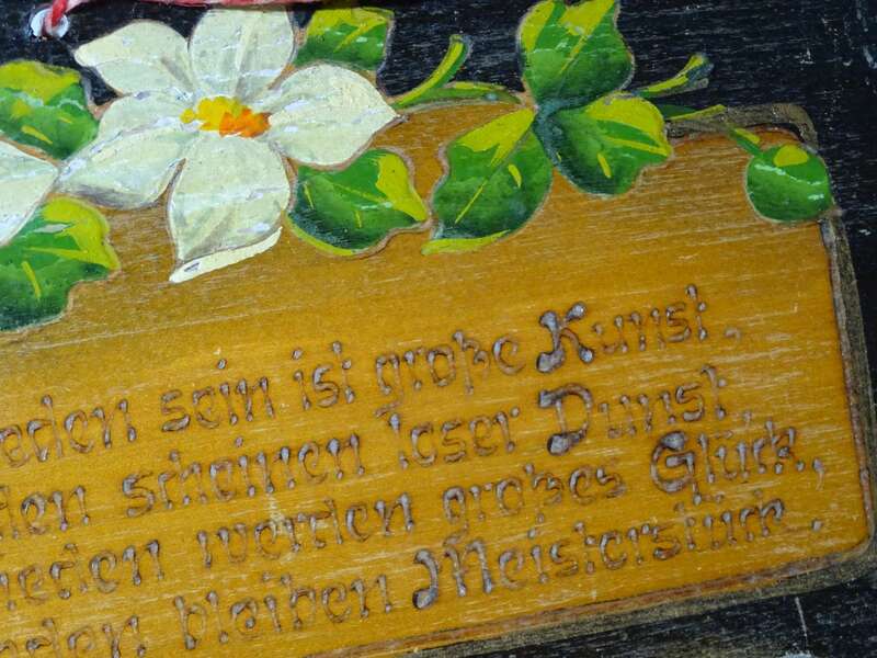 Haussegen Spruch Zitat Holz kleines Schild Holzschild Hausspruch Zufriedenheit