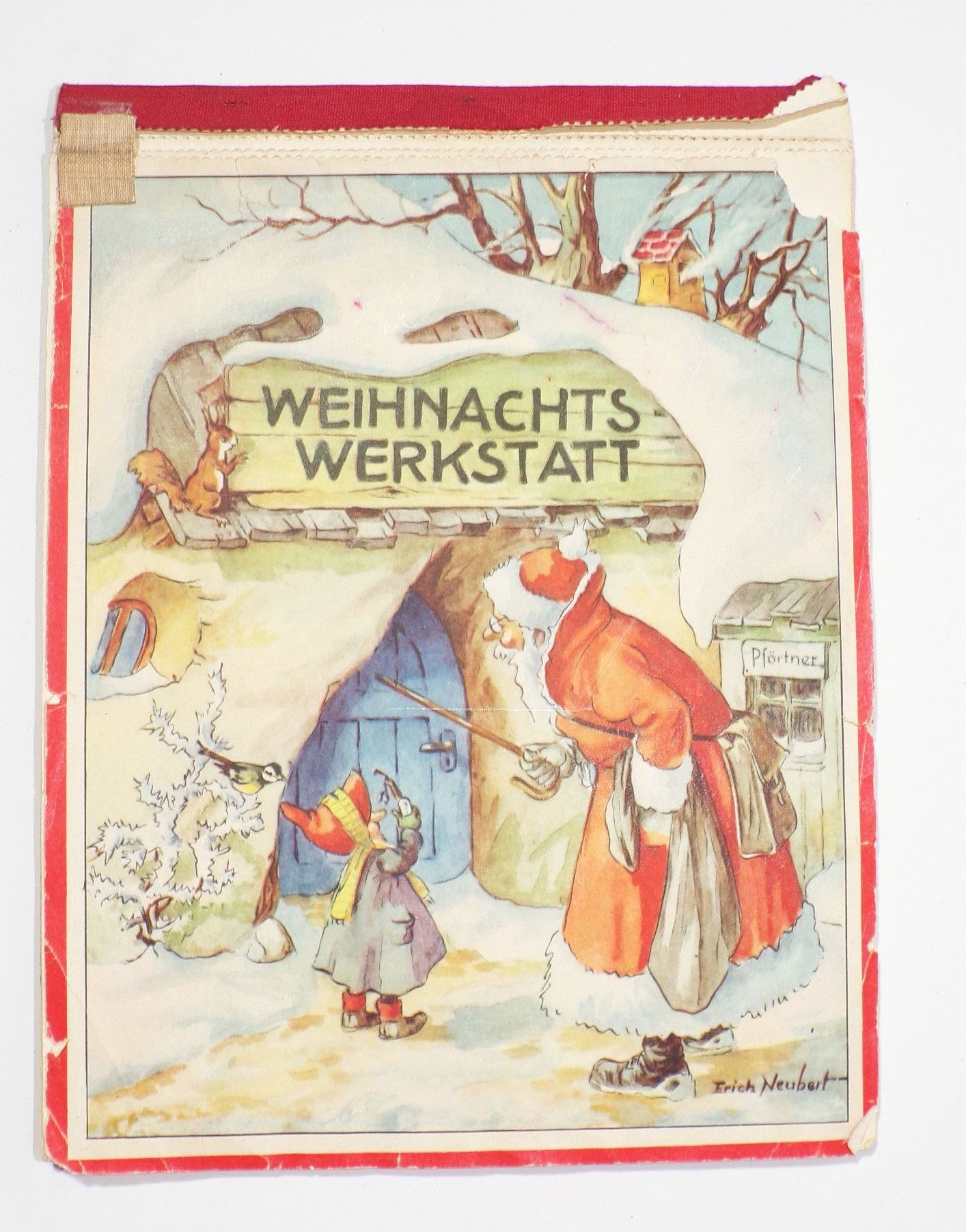 Weihnachts Werkstatt Adventskalender Erich Neubert Original 1950er Jahre