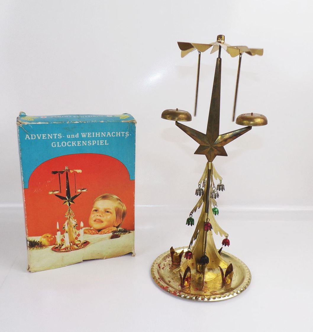 Altes Advents und Weihnachts Glockenspiel DDR Originalkarton