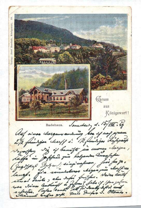 Ak Gruß aus Königswart Badehaus 1899