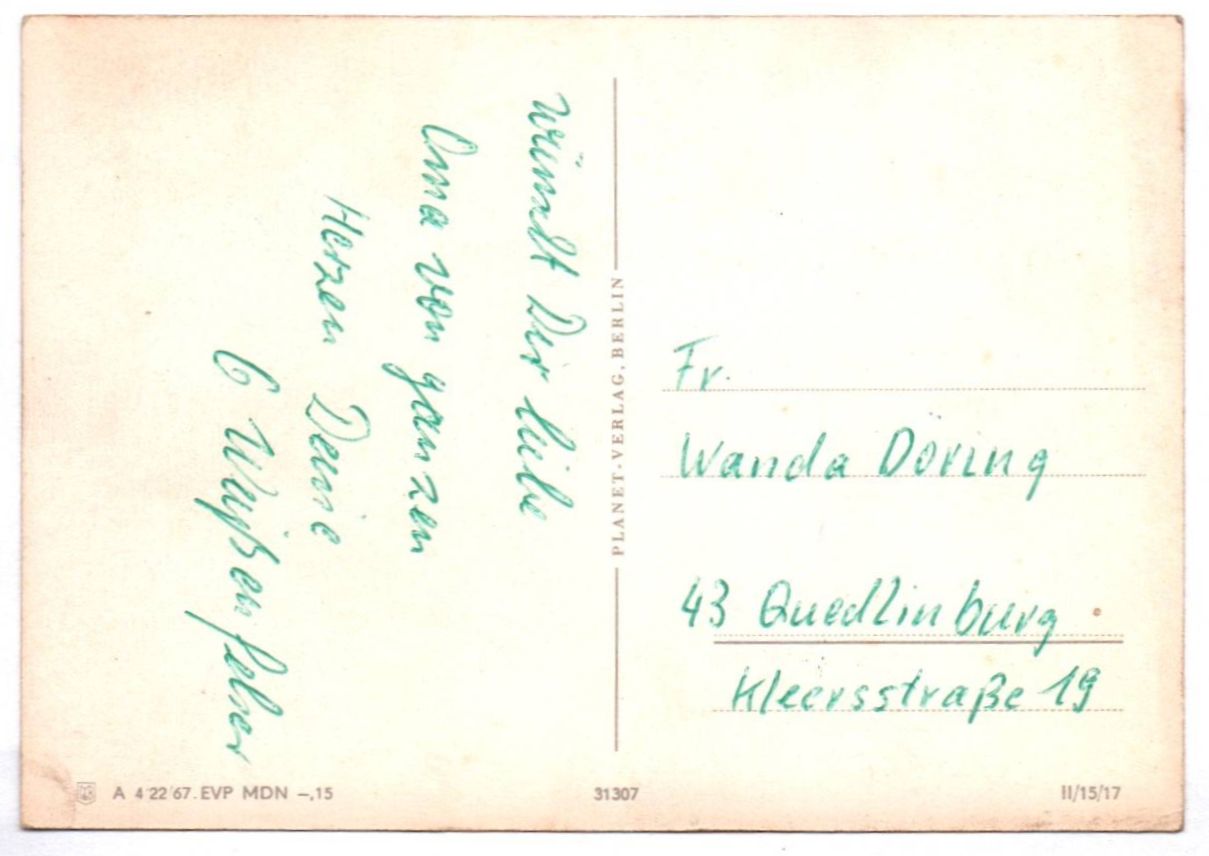 Künstler Ak Ostereier Blumen 1967 