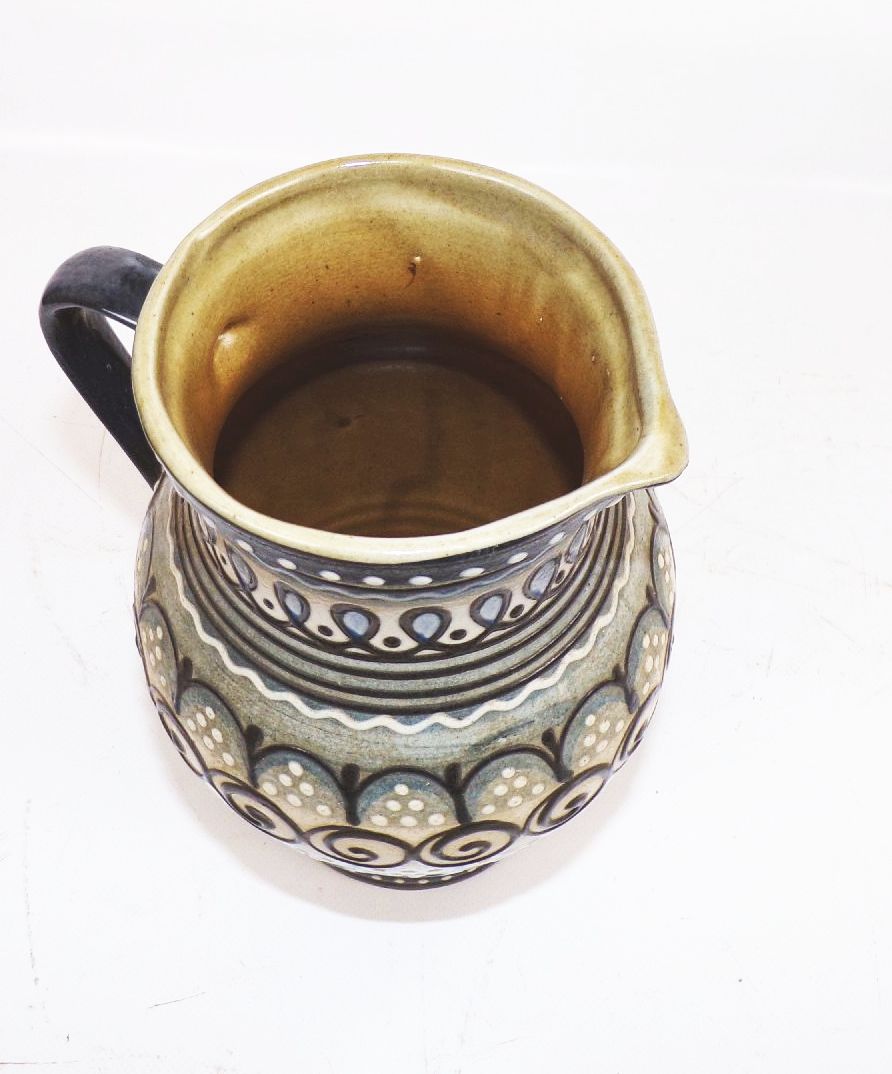 Alter Keramik Krug Bunzlauer Dekor Vintage Landhaus Deko