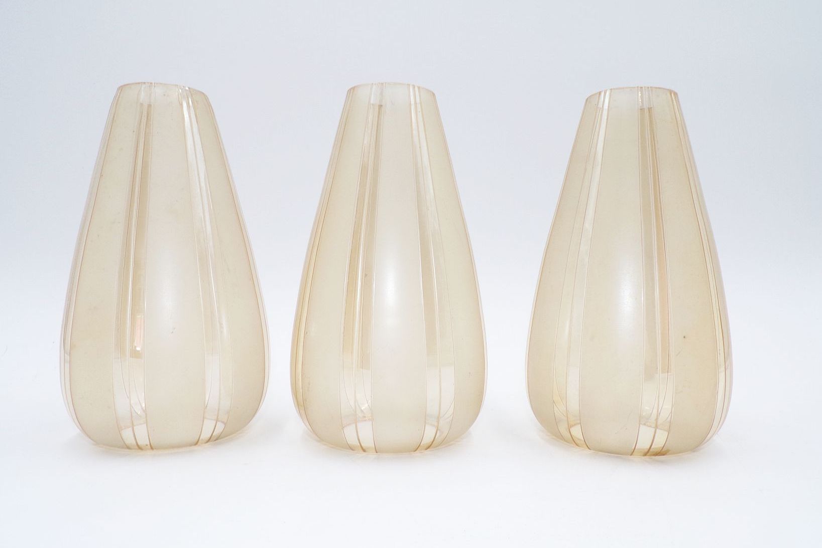 Alter Lampenschirm Kegel 3 Stück 1960er Vintage Leuchte Wandlampe
