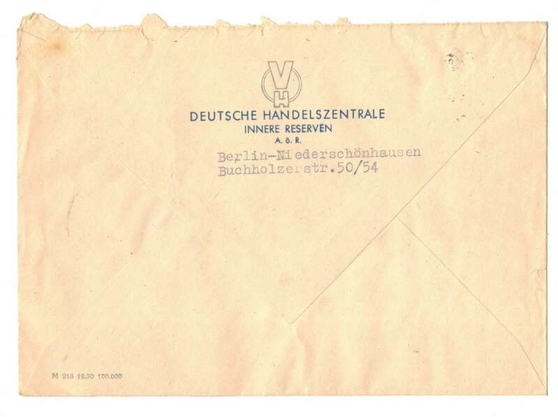 Behördenpost Brief 1951 Berlin Stempel Vorwärts Weltfestspiele !