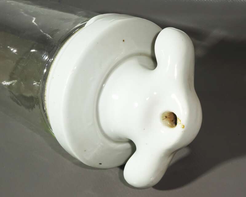 Alte Glaskolbenlampe Glas Porzellan Deckenlampe Pendelleuchte Vintage