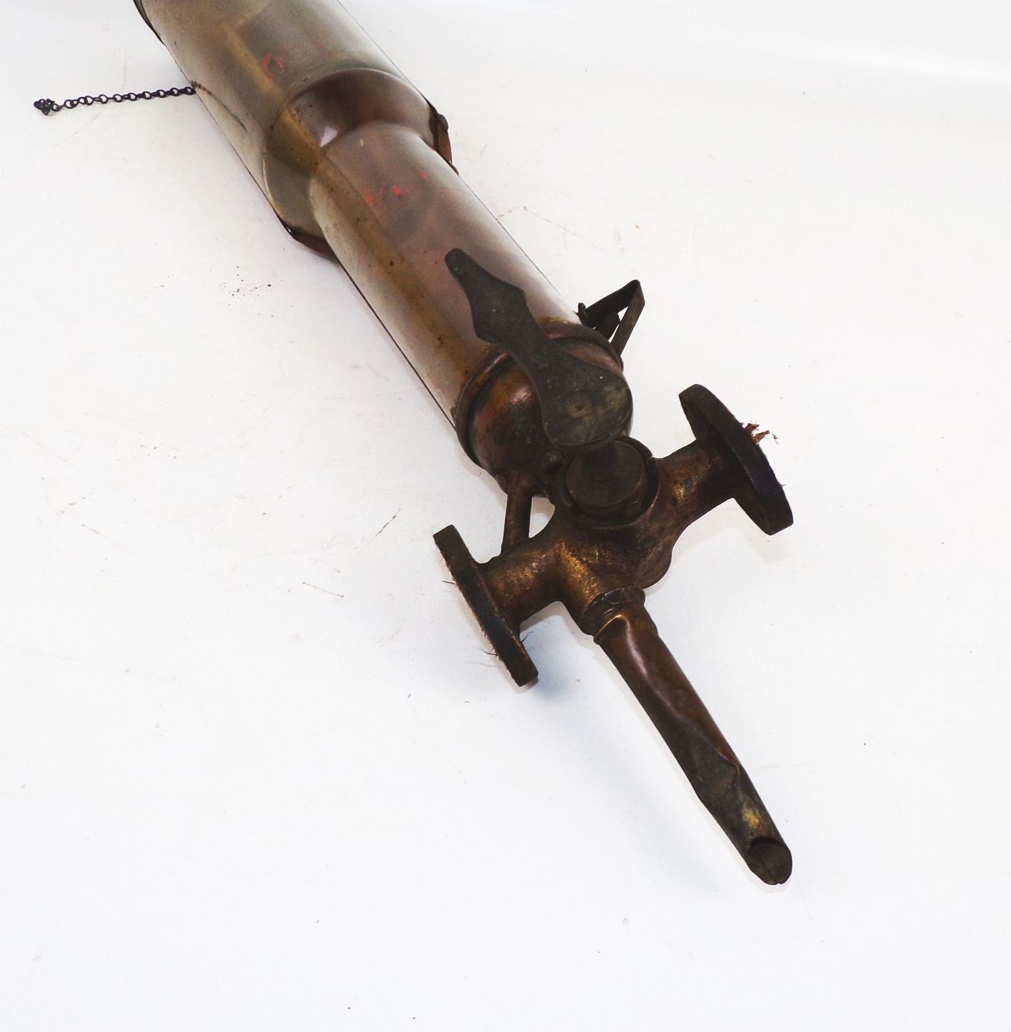 Alter Petroleum Abfüller Spender Mineralöl Tankstelle Zapfanlage vor 1945