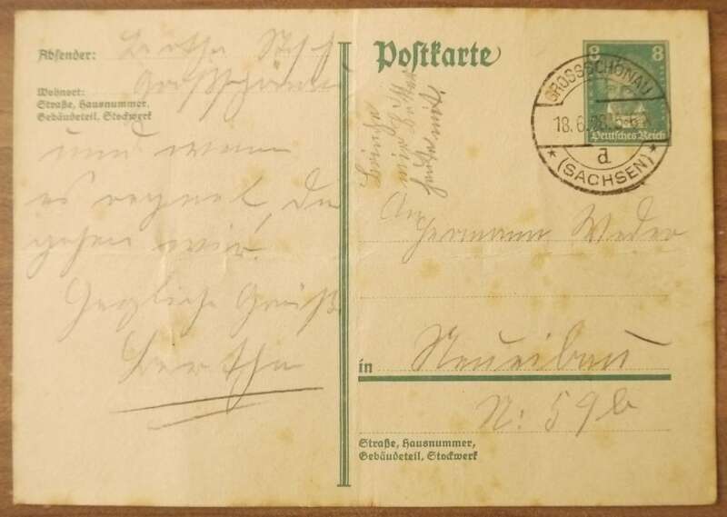 Postkarte DR 1928 Großschönau 1928 Sachsen Brief