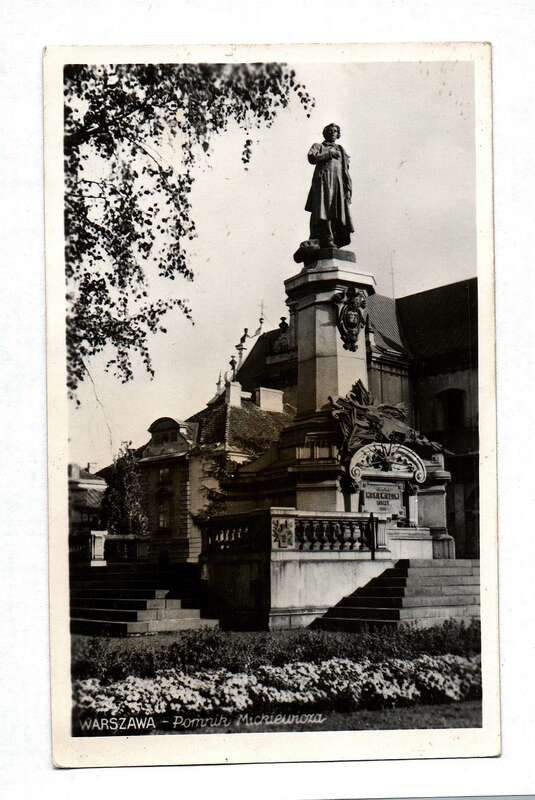 Ak Warszawa – Pomnik Mickiewicza Warschau