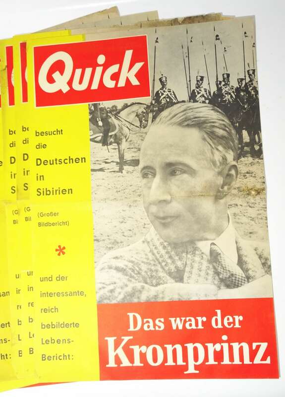Quick Plakat Kronprinz Wilhelm von Preußen 7 Poster Totenkopfhusar 1960er 