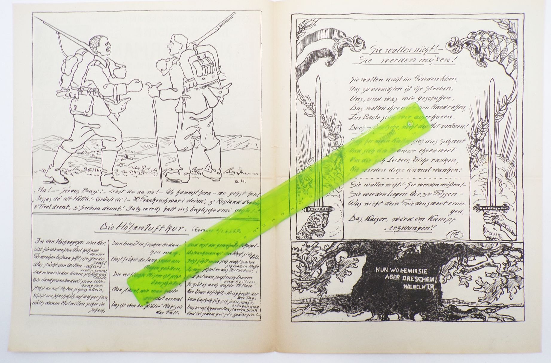 Zeitung 1 Wk Bayerischer Landwehrmann 14 bayerisches Armee Bataillon 1917