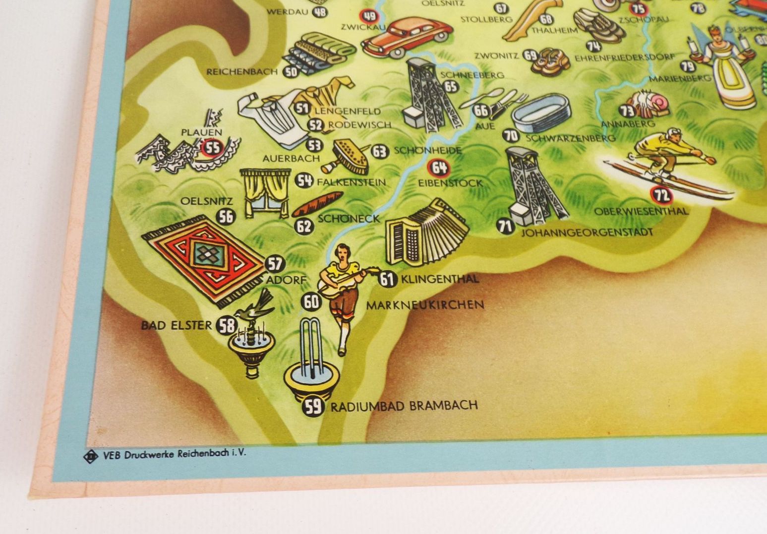 Eine Reise durch Sachsen DDR Altes Würfelspiel 1965 Eine Reise durch Sachsen DDR Altes Würfelspiel 1965