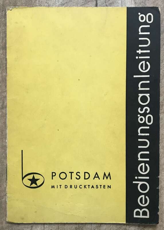 Bedienungsanleitung Radio Potsdam VEB Stern Radio Berlin