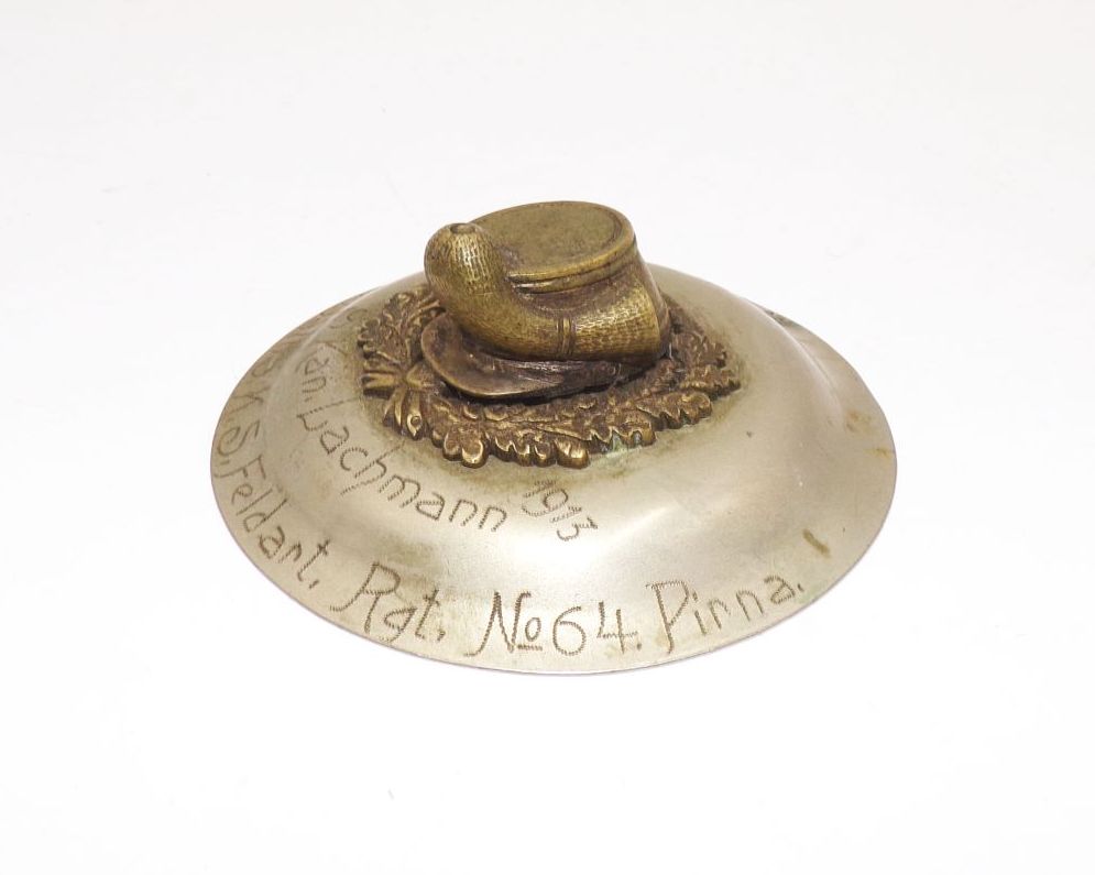 Alter Deckel für Reservistenkrug 3 Batterie 5 KS Feldartillerie Regiment 64 Pirna